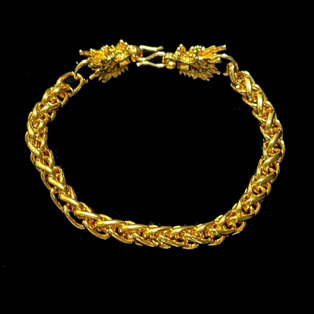 Dragon VTG Style Gold-plated (NOT SURE) Bracelet Chain, 26.4 gram, 8.5 inch