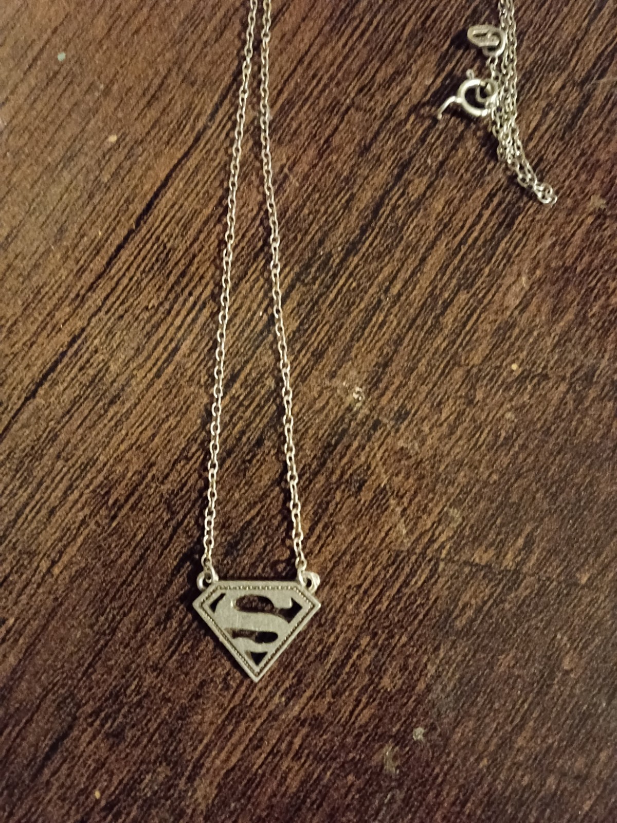 DC Comics Superman Logo Sterling Silver Necklace JCM 925 ODC 16in 2.0g