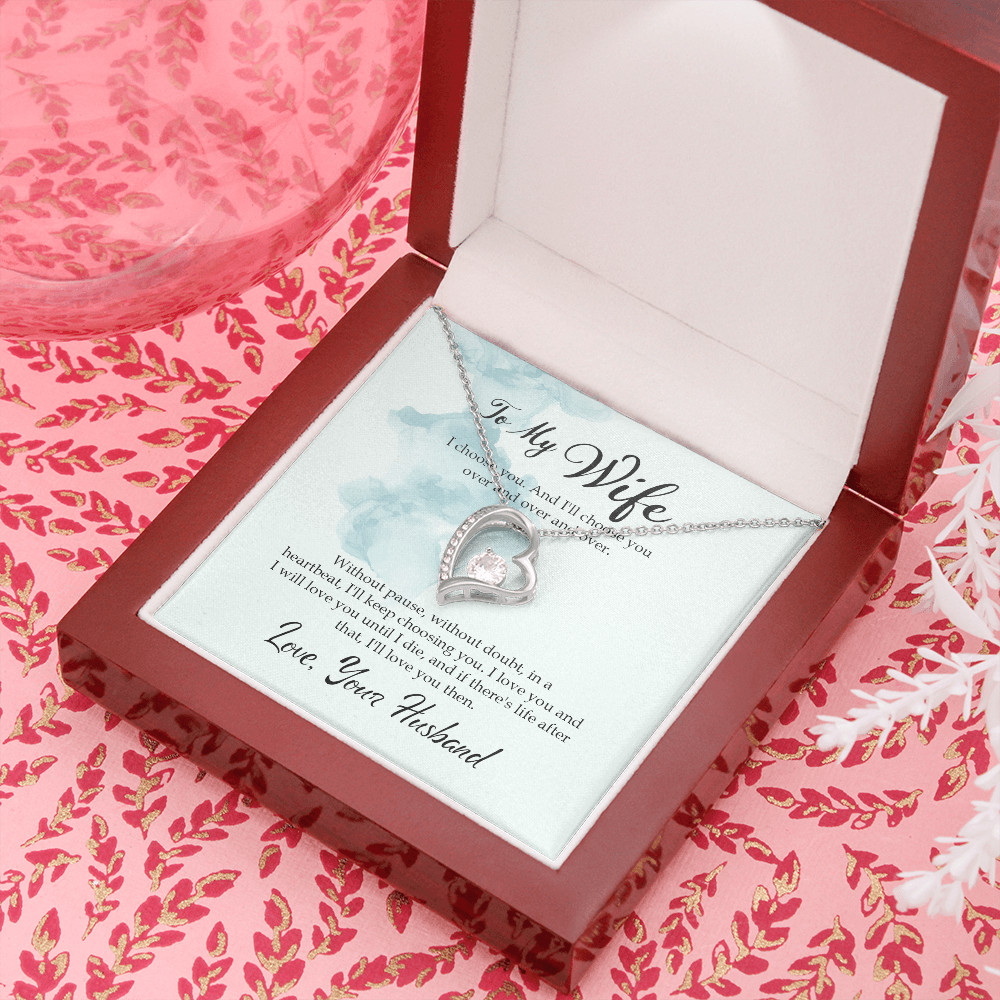 Without Pause Forever Gold Love Necklace | Anniversary Gift | Gift From Husband