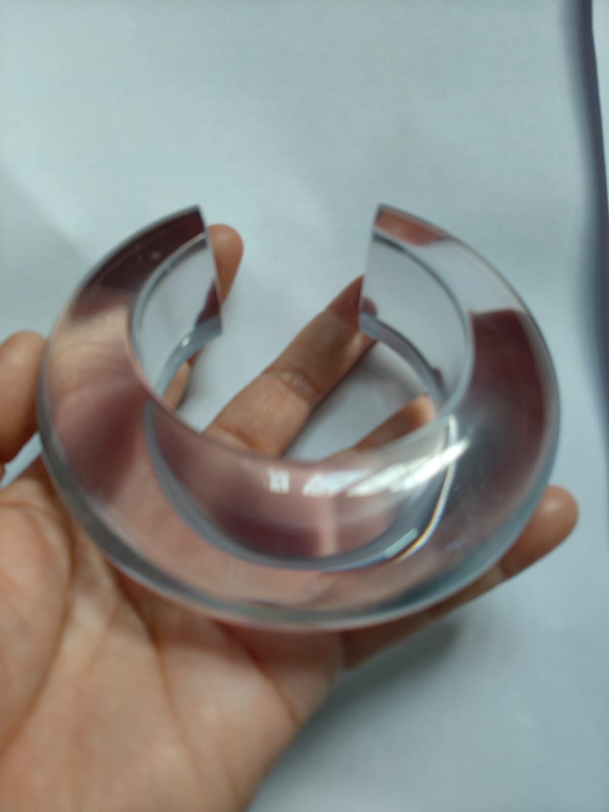 Clear Resin Cuff Bracelet Large Huge Bangle Cuff Jewelry Bohemian For Wide Wrist