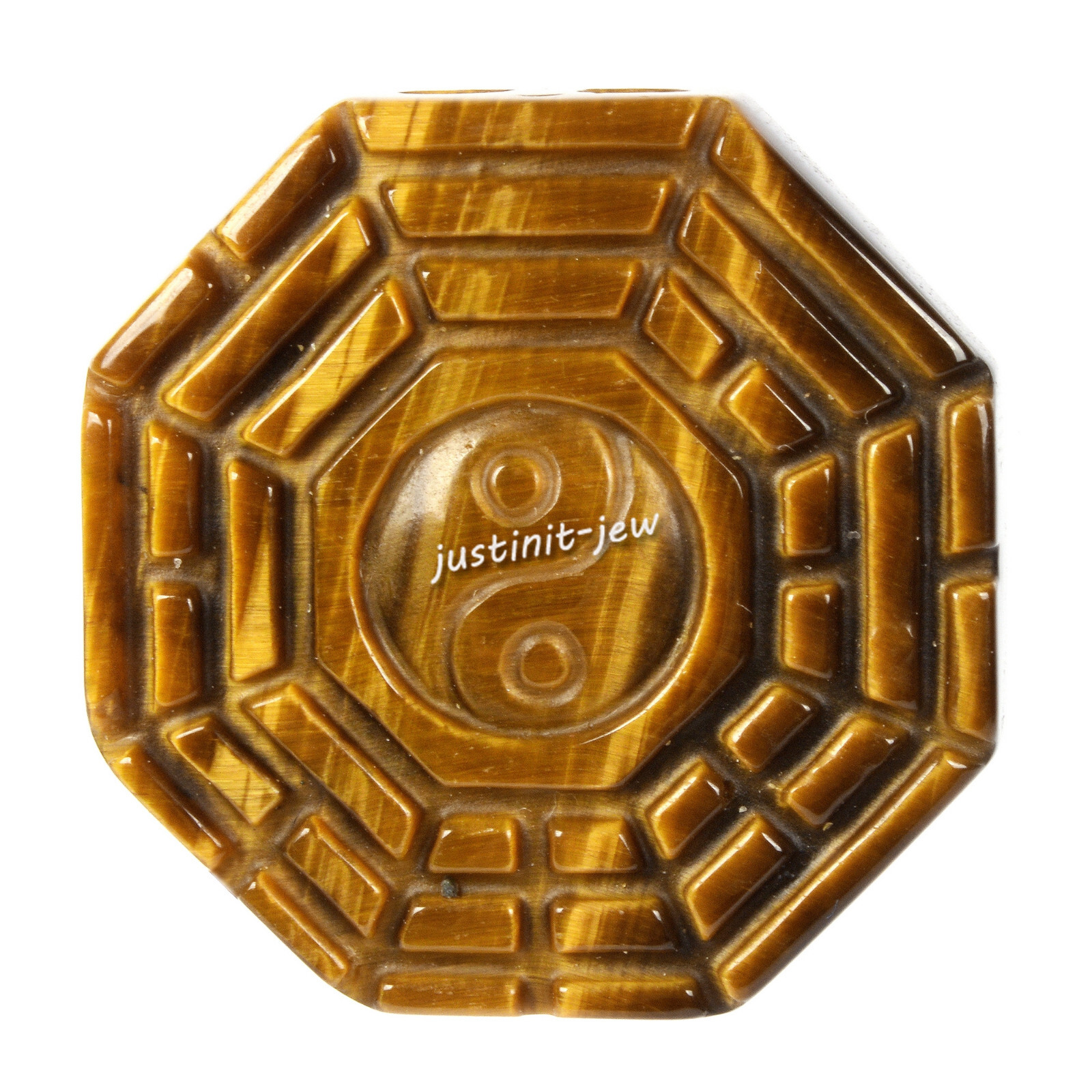 Natural Yellow Tiger Eye Crystal Amulet Prote Pendant Bead DIY Jewelry Making