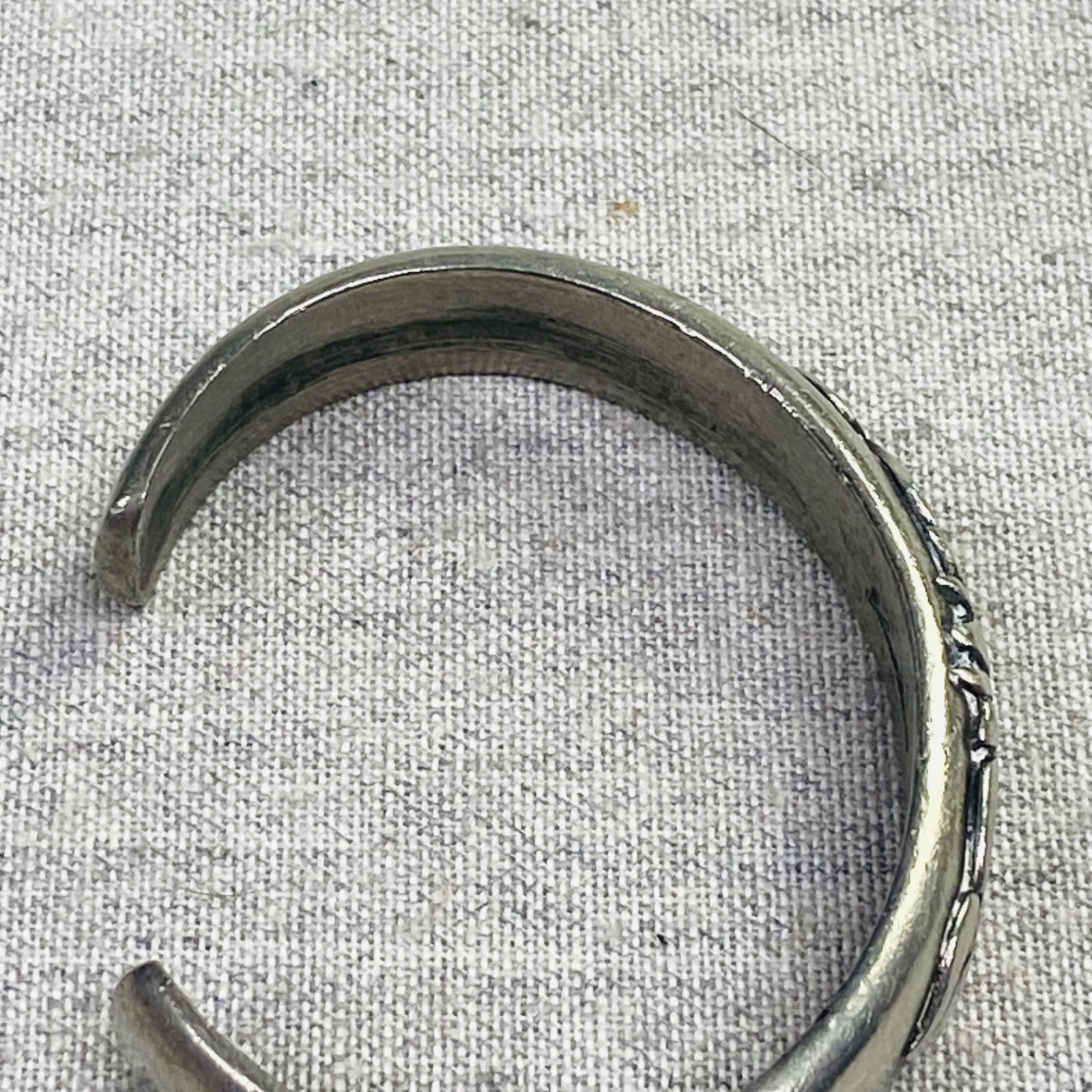 Laurel Burch Floral Cuff Bracelet Looks Like Pewter