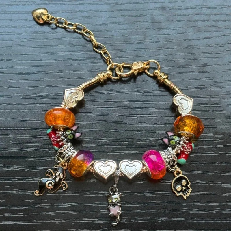 Elegant Handmade Gold Pumpkin Bracelet For Women With Alloy Handmade Chain new