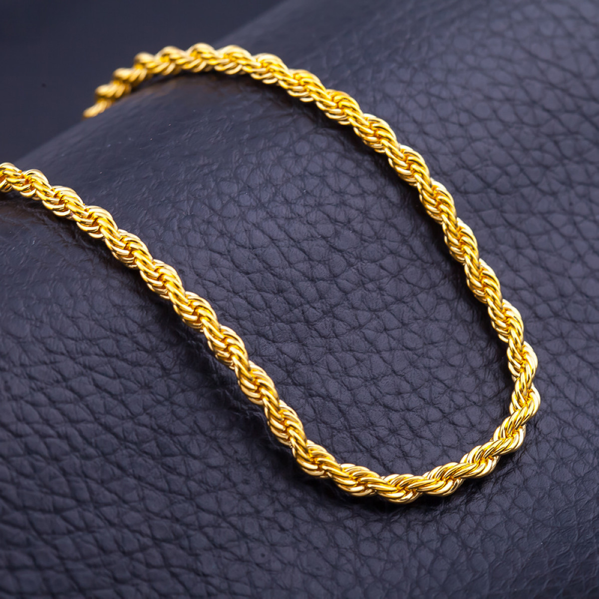 HEAVY 6MM THICK GOLD FILLED 18K Italian Rope necklace 24″ chain men man hip
