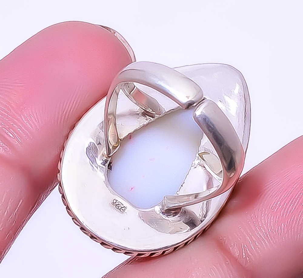 Dendritic Opal – Brazil Silver Handmade Jewelry Ring Adjustable (5)
