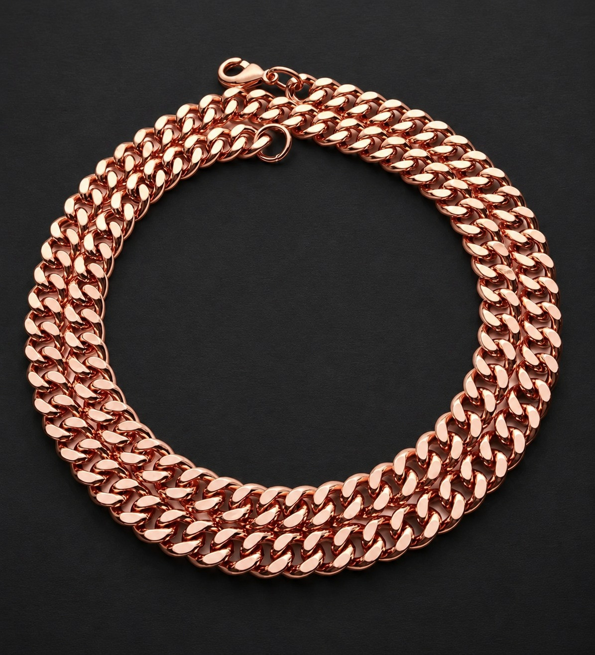 Pure Solid Coppe Chain Solid Arthritis Cuban Chain Curb Link Rider Unisex chain