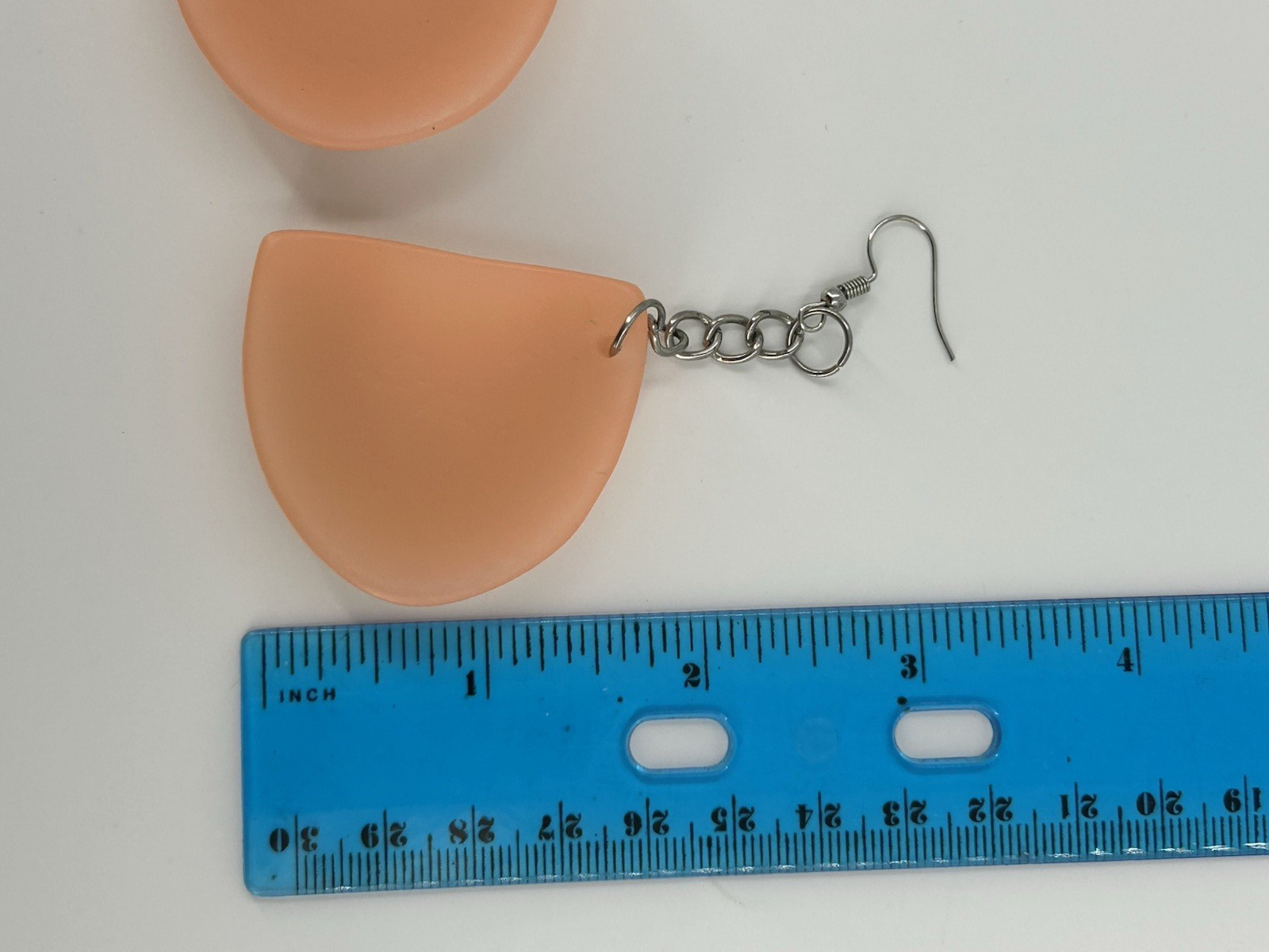 False Teeth Dentures Funny Acrylic Dangle Earrings Large 3.5 Inch Drop