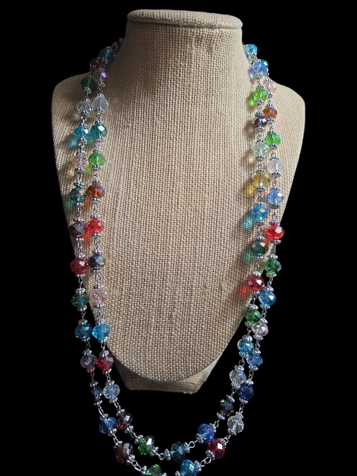 Premier Designs Stunning Crystal & Silvertone Jubilee Long Necklace NWT