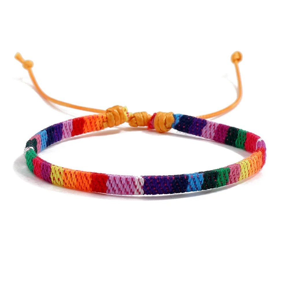 24pcs Bohemian Woven Friendship Bracelets Set Colorful Cloth Art for Men Women