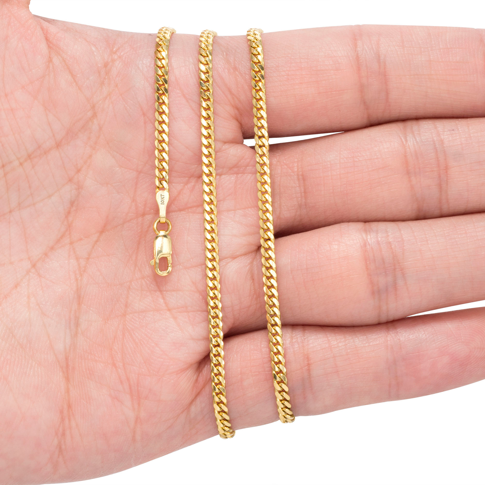 10K Yellow Gold Solid 2.7mm-10mm Miami Cuban Link Chain Necklace Bracelet 7″-30″