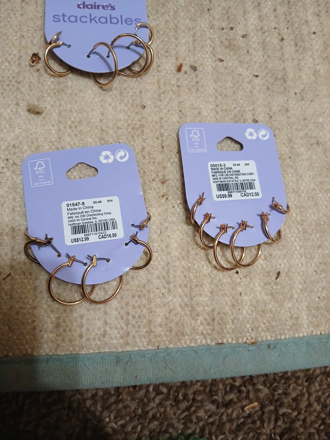 Bulk Lot Of (7)) Claire’s Jewelry Earrings. MSRP On Lot $88. NWT