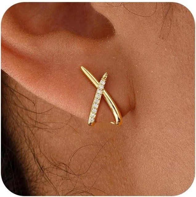 0.80Ct Round Cut Simulated Diamond Fancy Stud Earring’s 14K Yellow Gold Plated