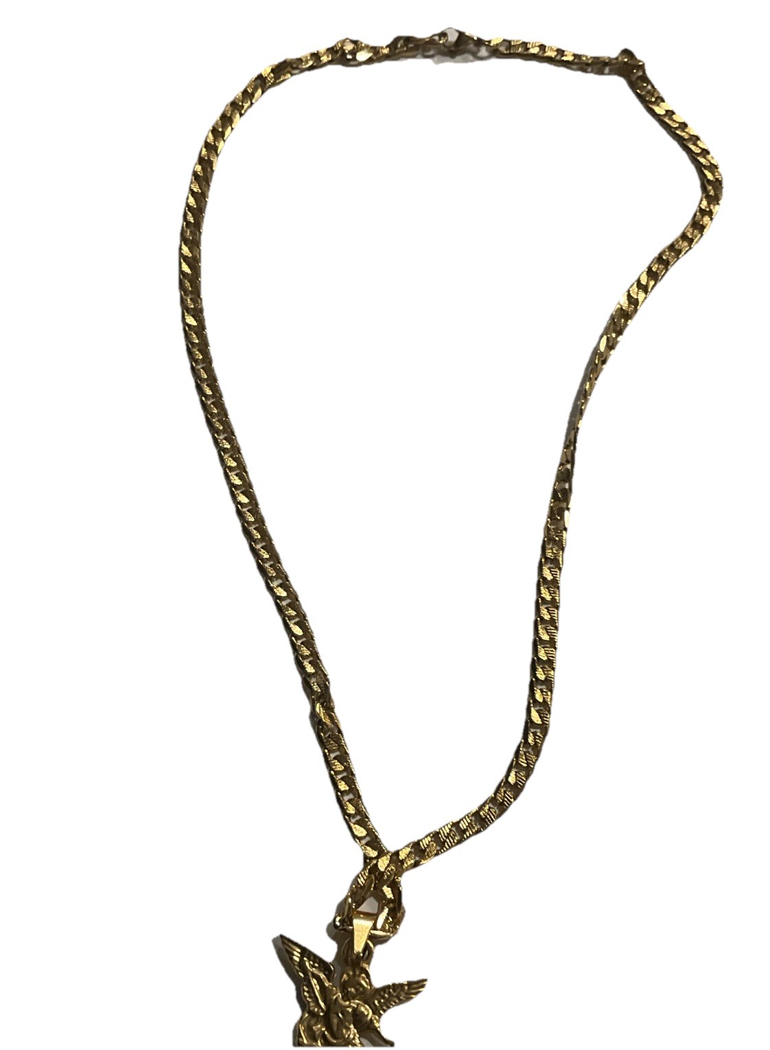 Chain golden – plate 18k stainless steel model cubana designing 24 inch