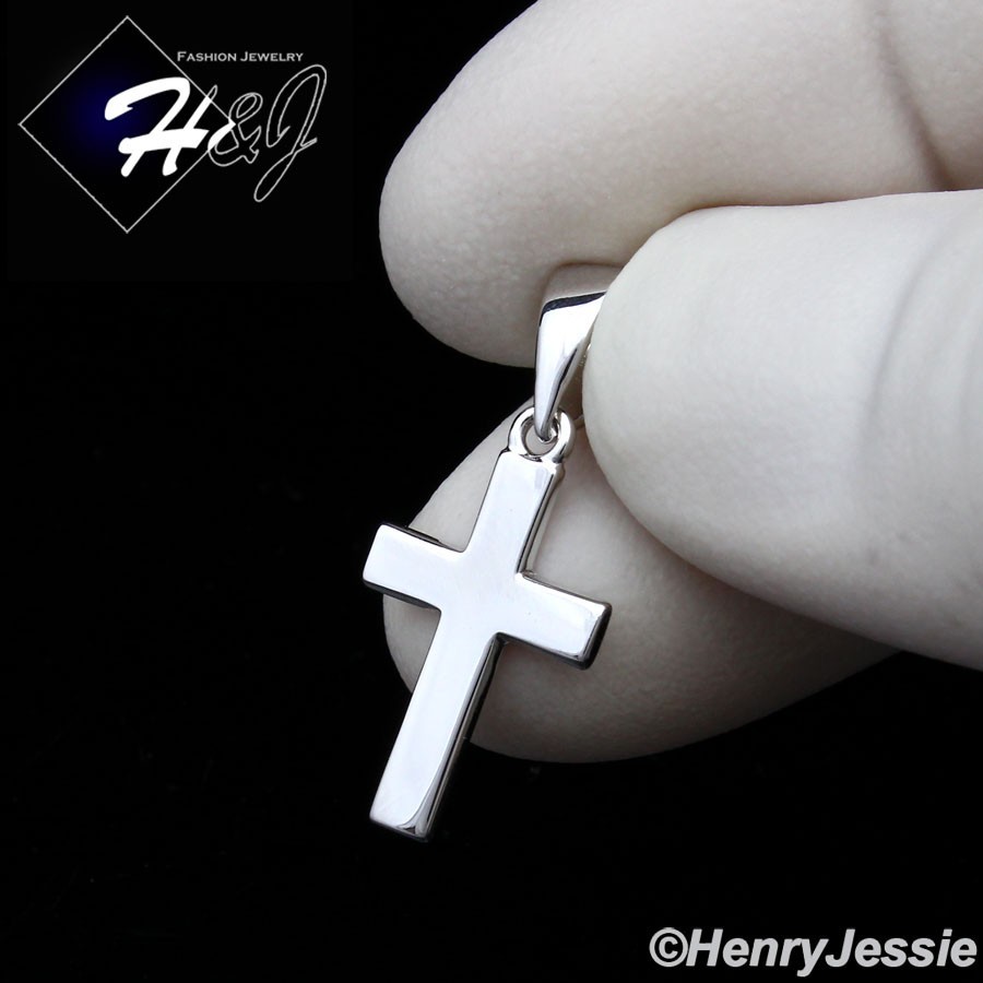 925 STERLING SILVER PLAIN SIMPLE GOLD PLATED/SILVER SMALL CROSS PENDANT*SP573