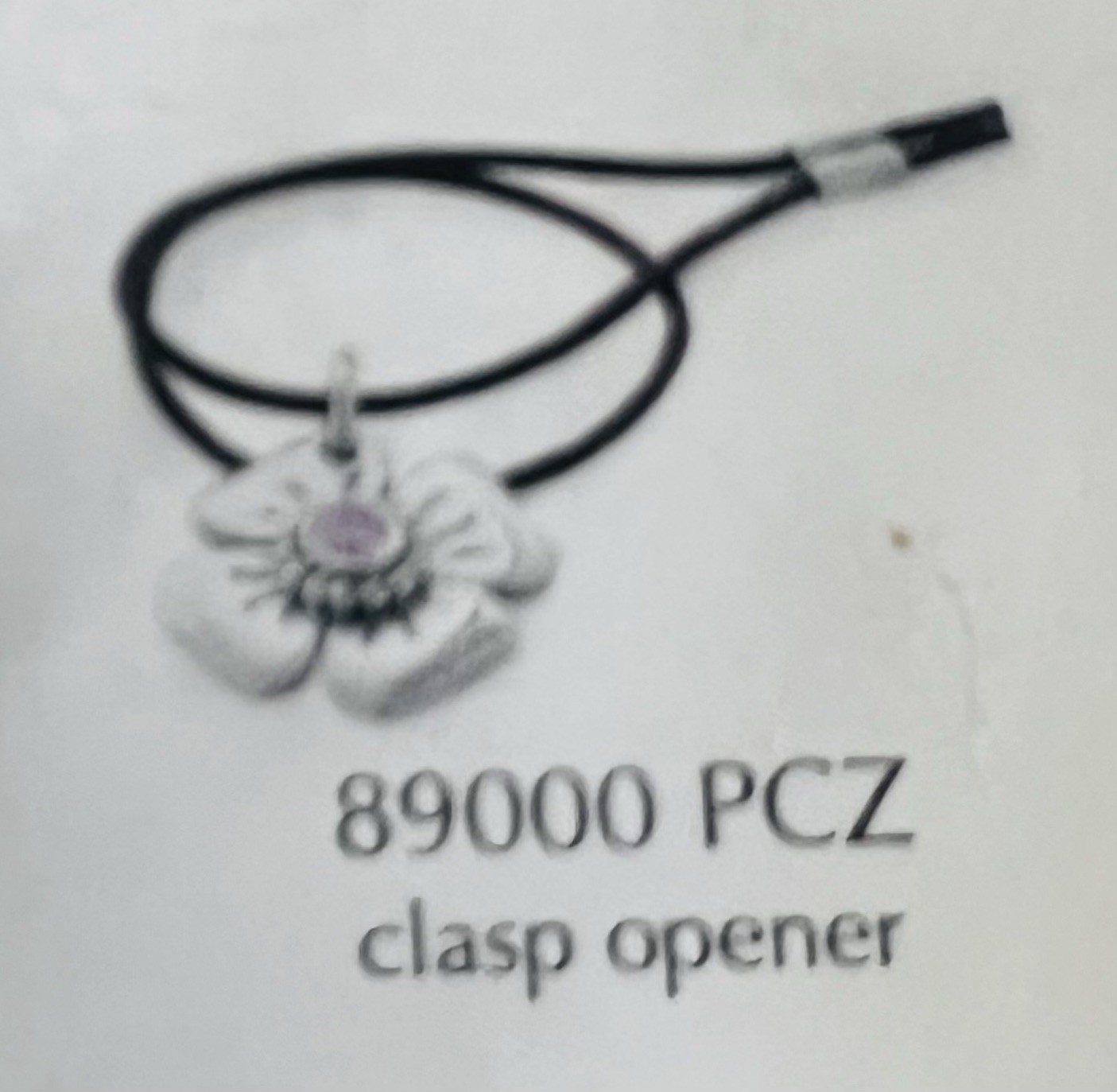 Authentic PANDORA Clasp Opener Pink CZ S925 Sterling Silver and Polishing Cloth