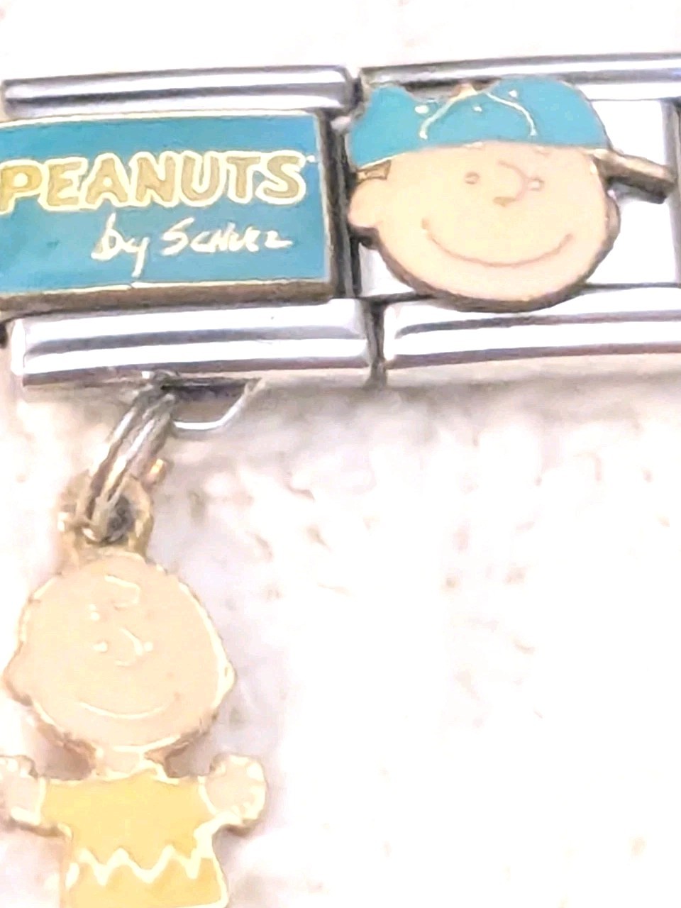 Authentic Casa D’Oro Double Dangle Peanuts Italian Charm Classic 9mm Link R219