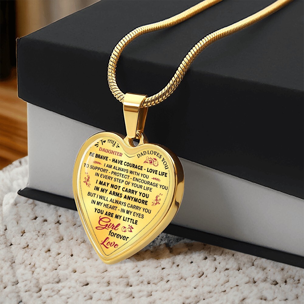 Dad And Daughter Gift From Father Daddy – To My Daughter Novelty Luxury Necklace