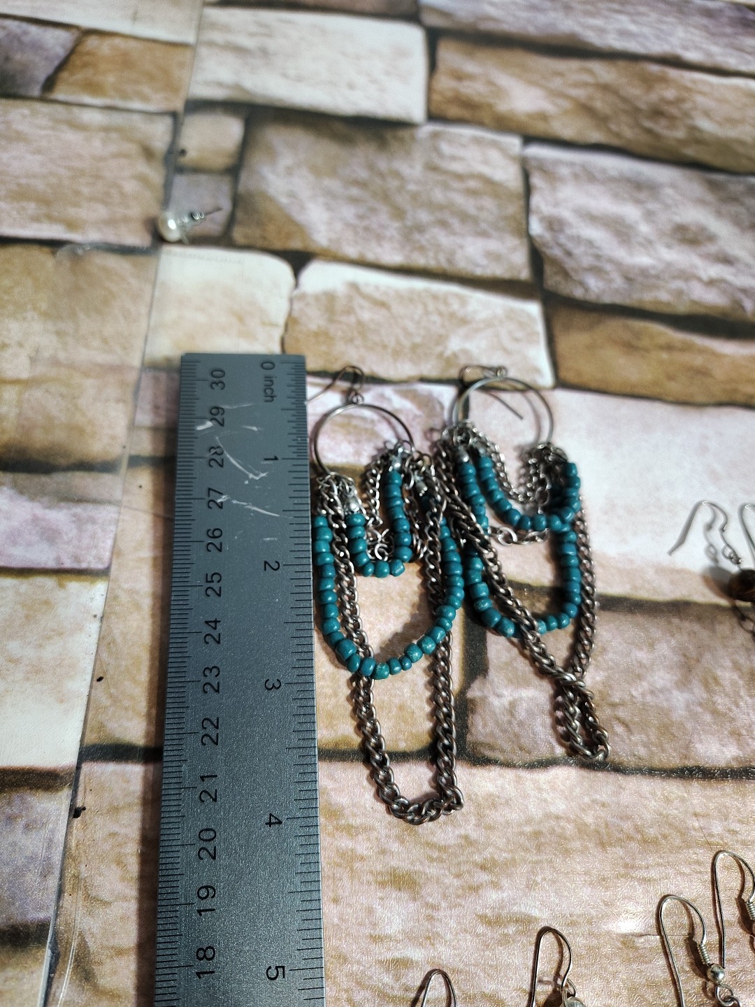 Vintage Earrings Lot Of 5 Pairs Hook Dangle Pierced As Shown Earrings
