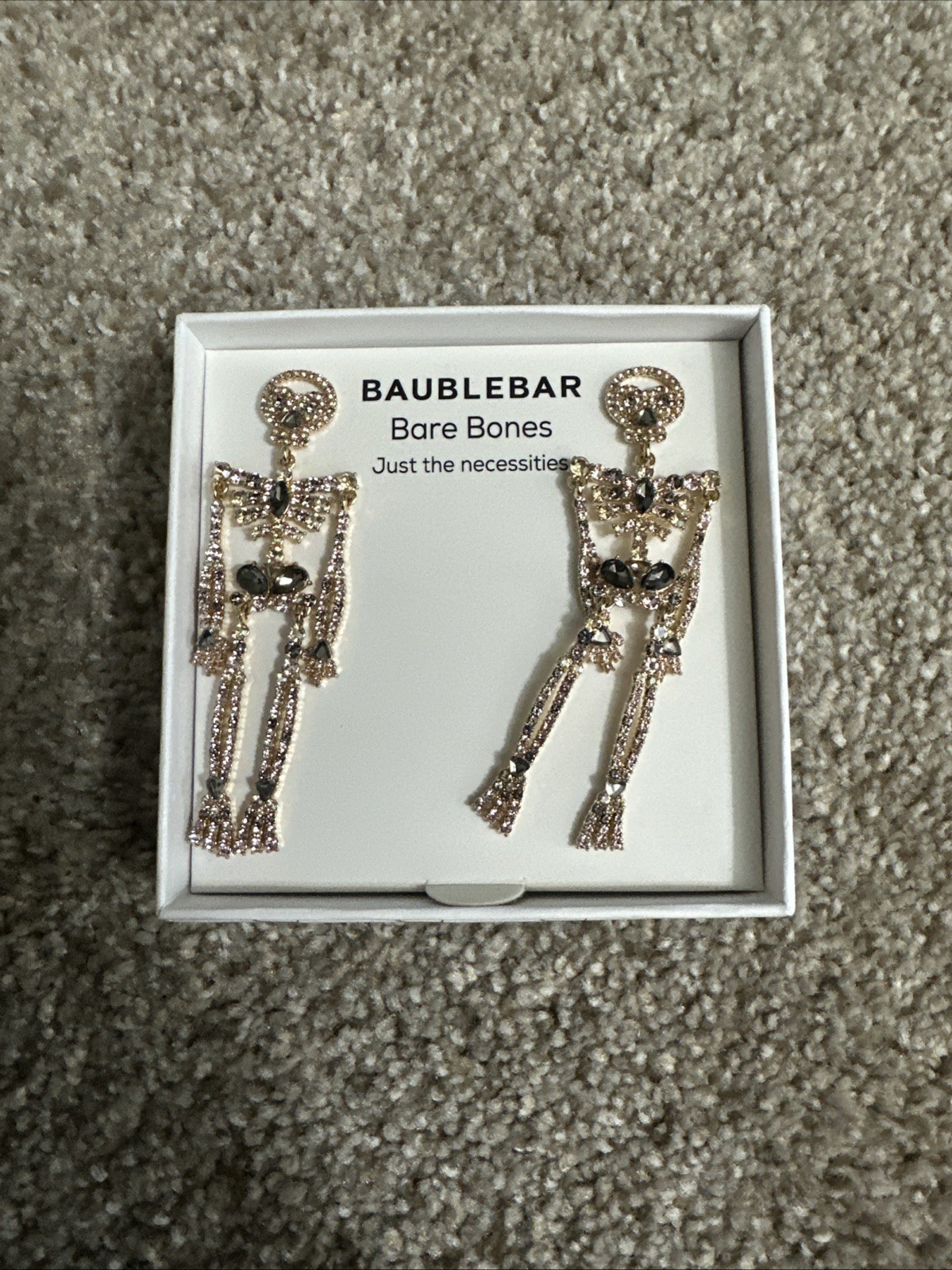 Baublebar Halloween Bare Bones Rhinestone Skeleton Earrings