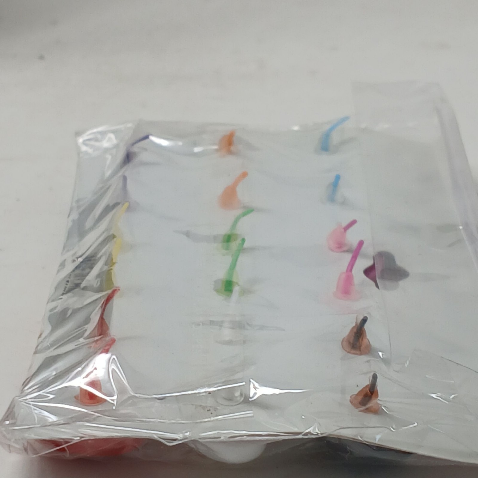 9 Pair Heart Earrings Metal Free Plastic Posts & Back VTG New Retro #J-9