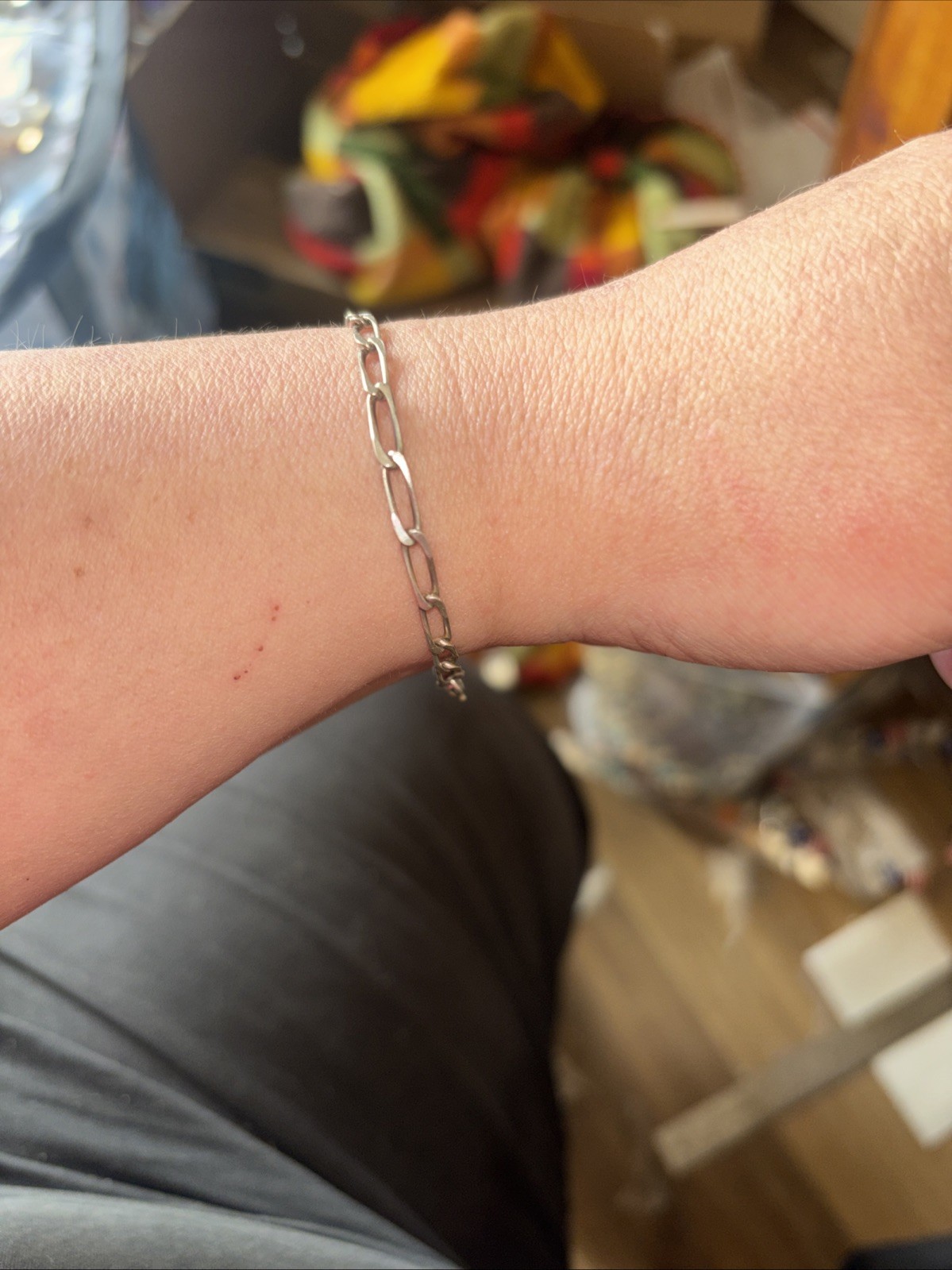 925 sterling silver paperclip bracelet