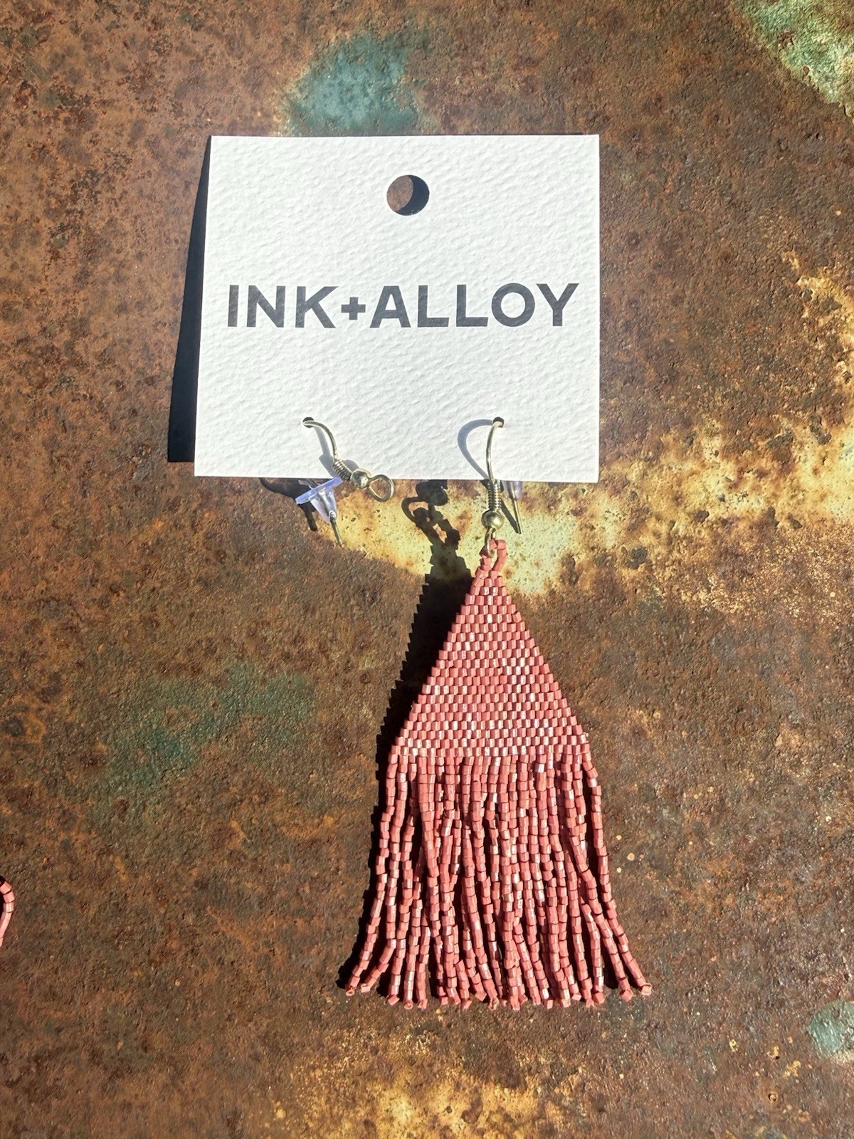 INK + ALLOY Lexie Coral Seed Bead Fringe Earring Replacement Includes both