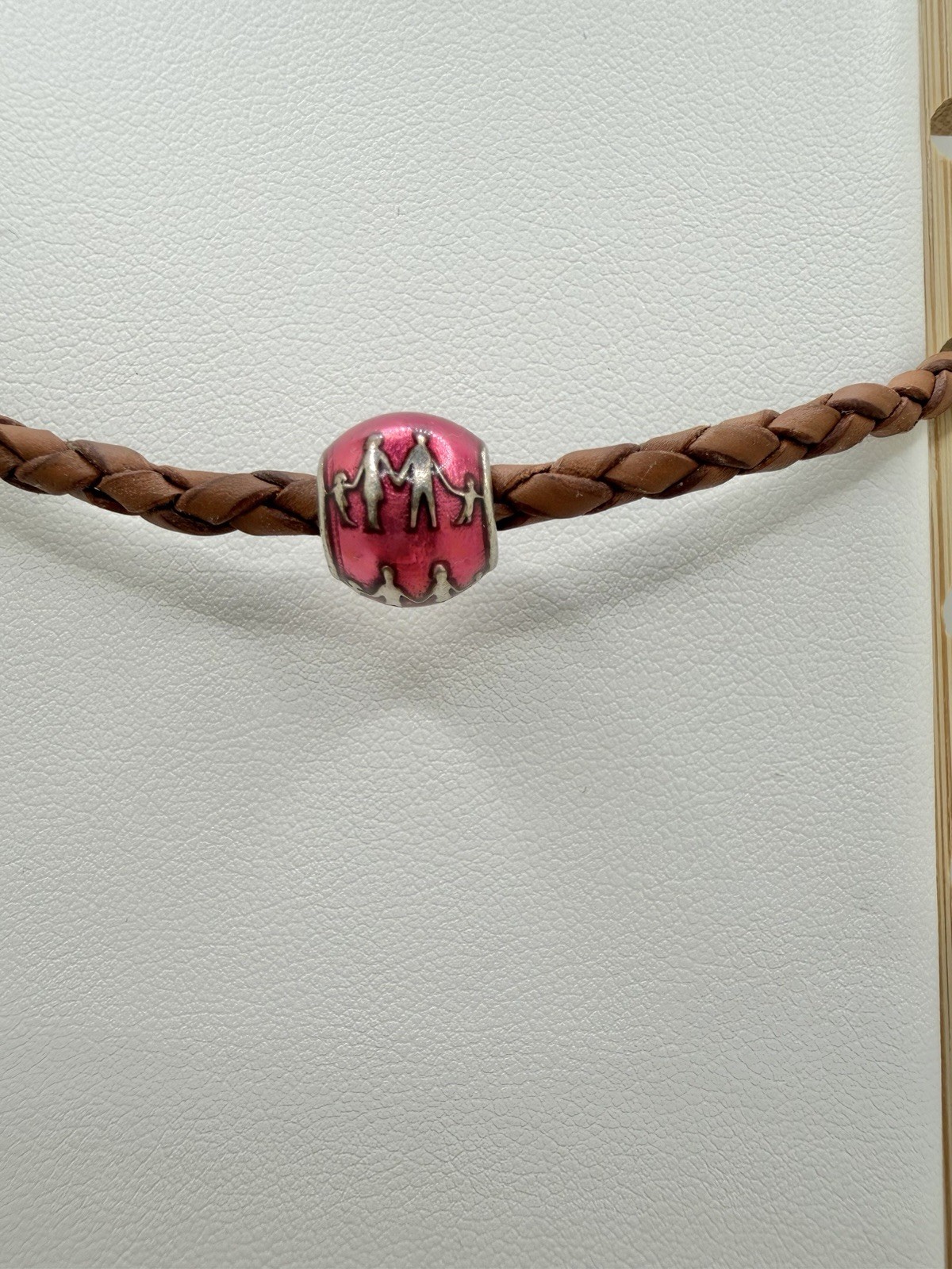 Retired Pandora Family Bonds Charm 791399EN62 Pink Enamel S925 ALE 925