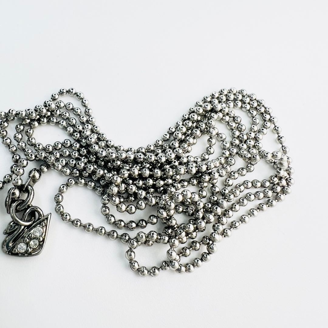 Swarovski Eliot Squirrel Robot Necklace Silver Crystal 90cm No Box Used Japan