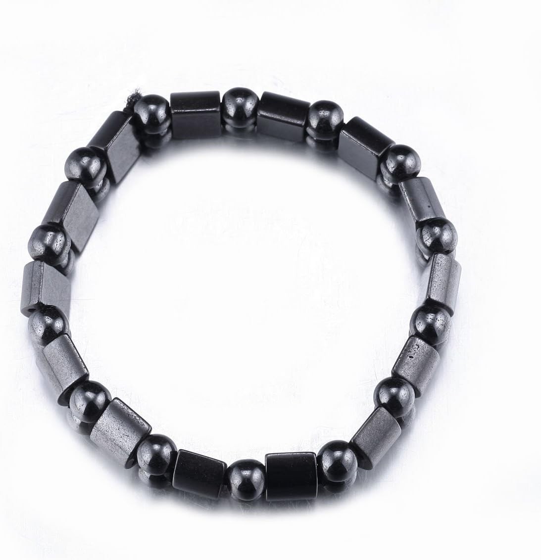 2× Magnetic Hematite Bracelet Pain Relief Powerfull Elastic Therapy Arthritis US
