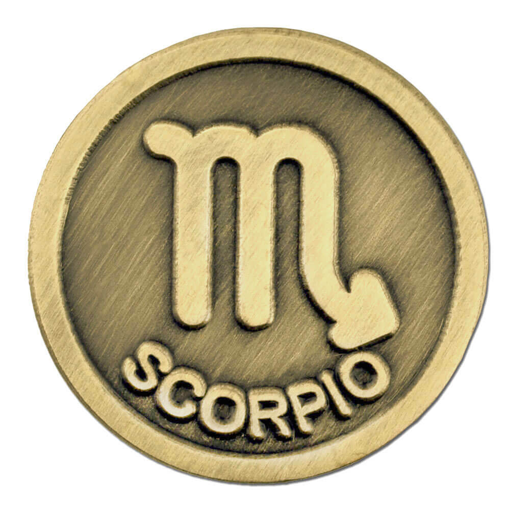 PinMart’s Antique Gold Scorpio Zodiac Scorpion Symbol Lapel Pin