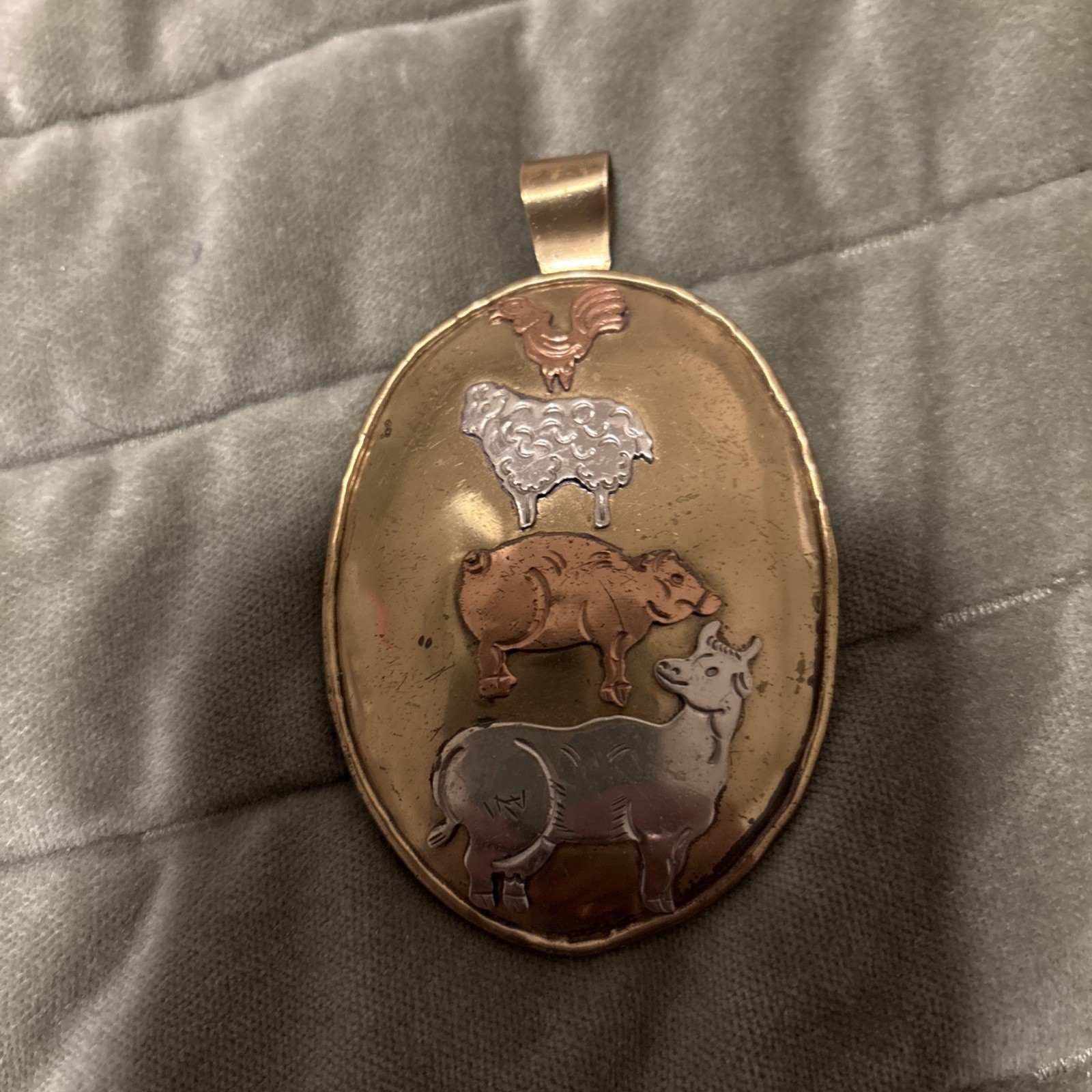 Vintage Cow Pig Sheep Rooster Pendant For Necklace