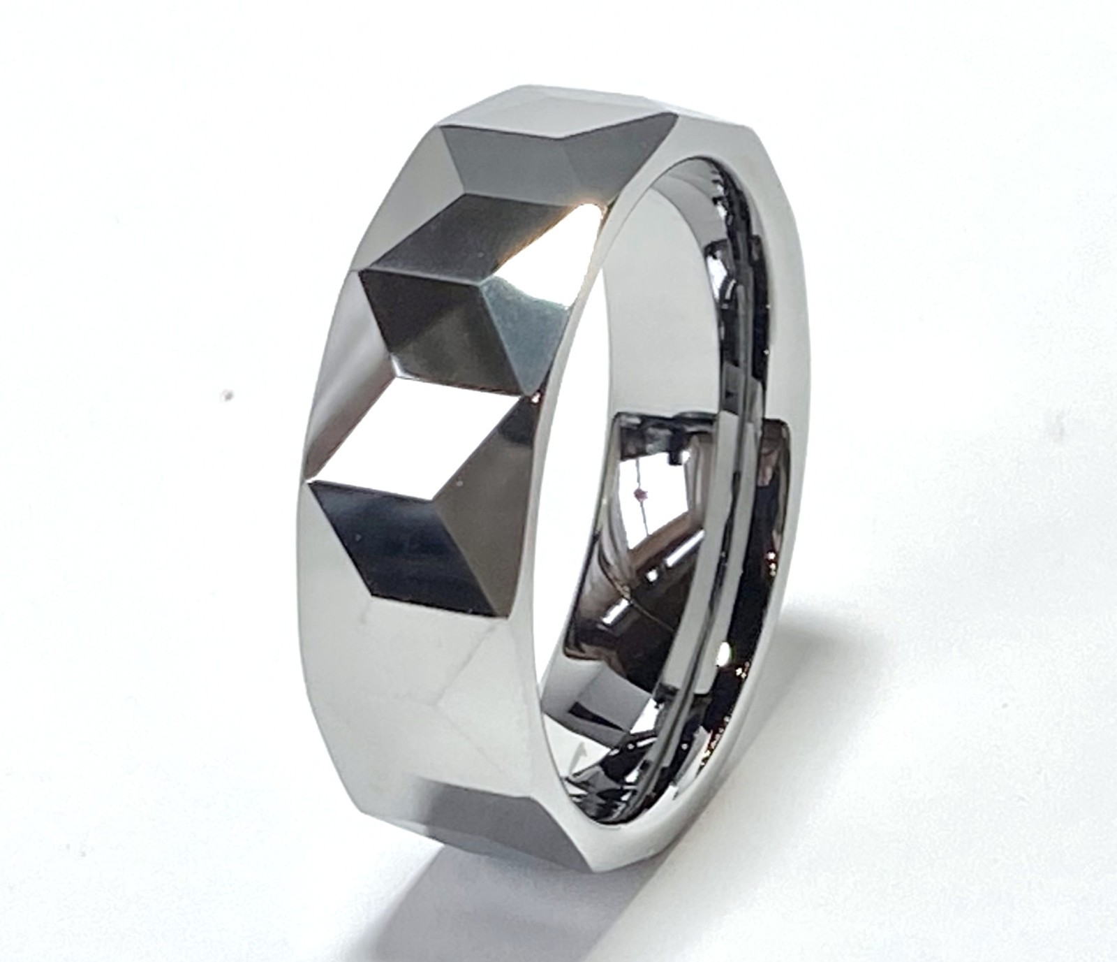 Prism Design Tungsten Carbide Wedding Ring Size 5,6,7,8,9,10,11,12,13 (f86)