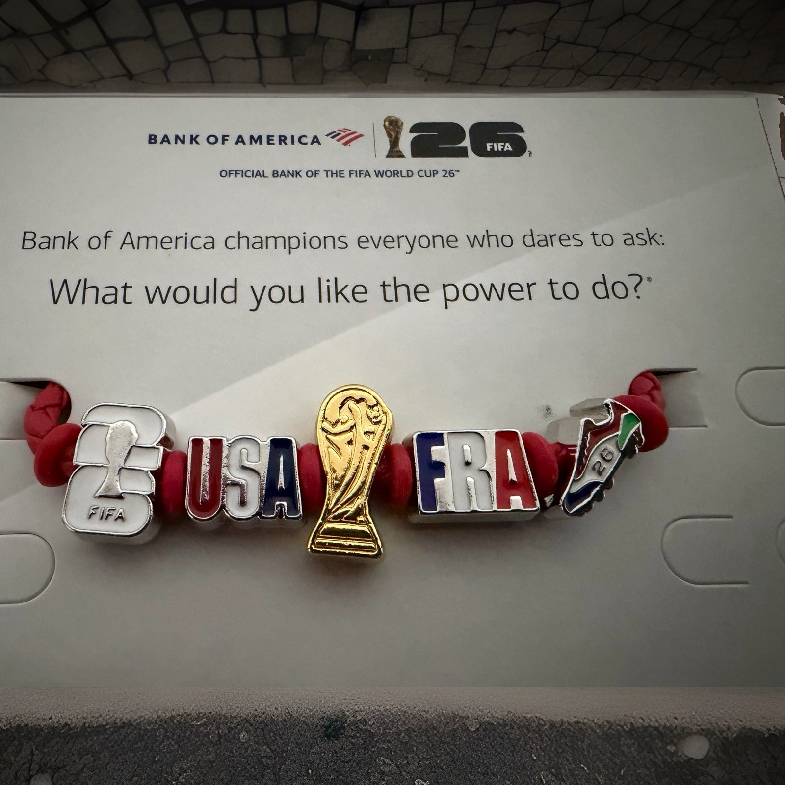 SUPER RARE- USA & France FIFA World Cup 2026 Bracelet – America 250th History