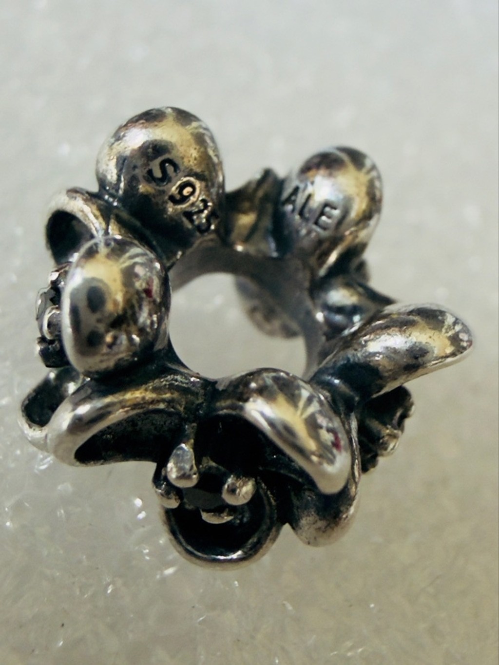 Pandora Sterling Silver 925 Wanda’s Garden Black Spinel CZ Spacer Charm