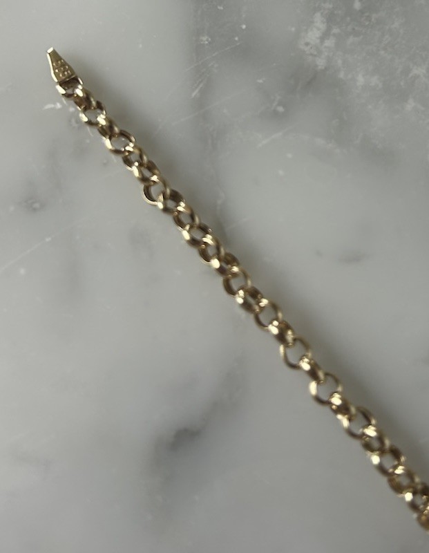 14k yellow gold Rolo bracelet 3 grams Lobster Clasp 7.25 inch