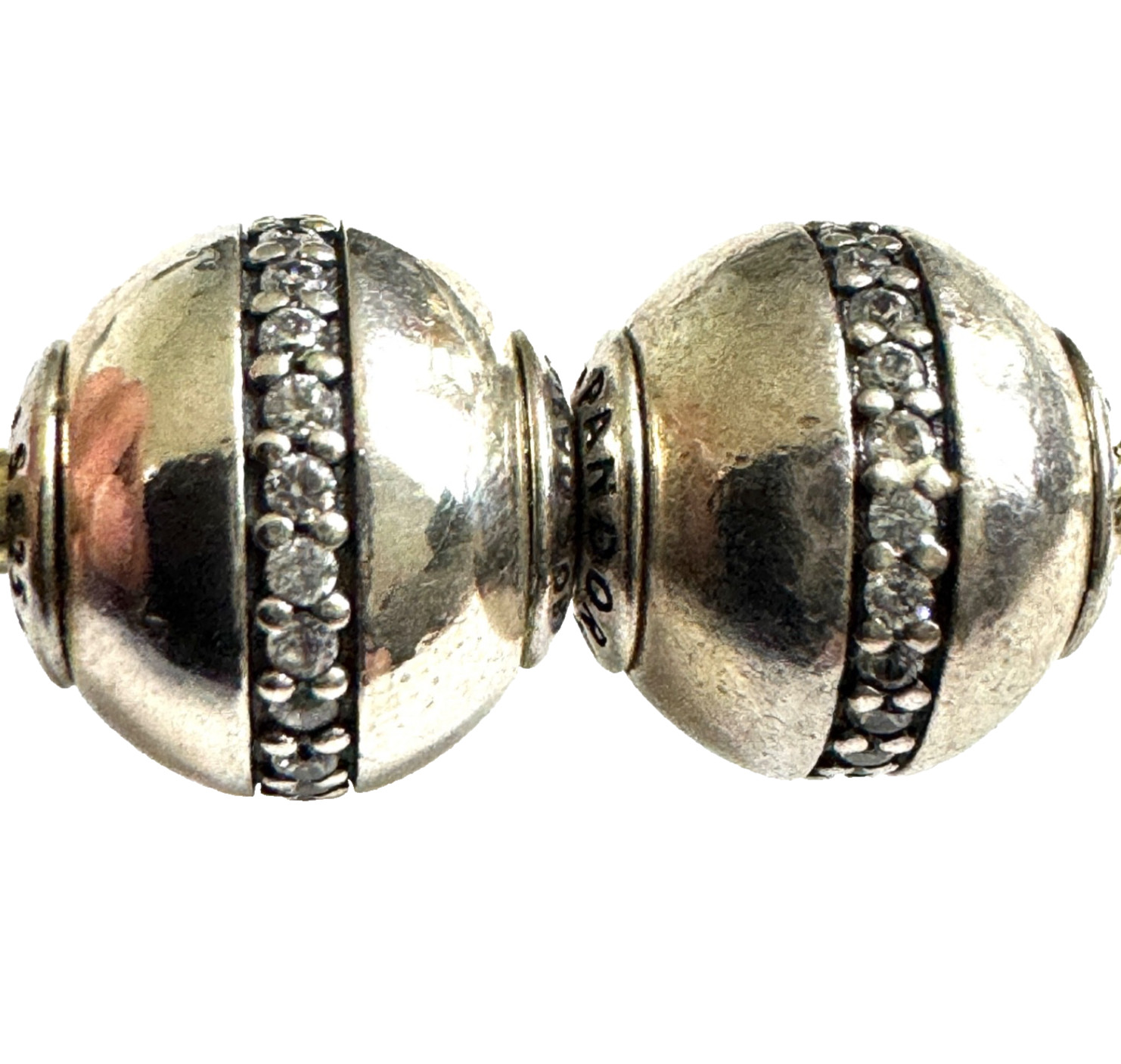 (PAIR) Pandora ESSENCE Collection Sterling Essence Stability Clear CZ 796018CZ