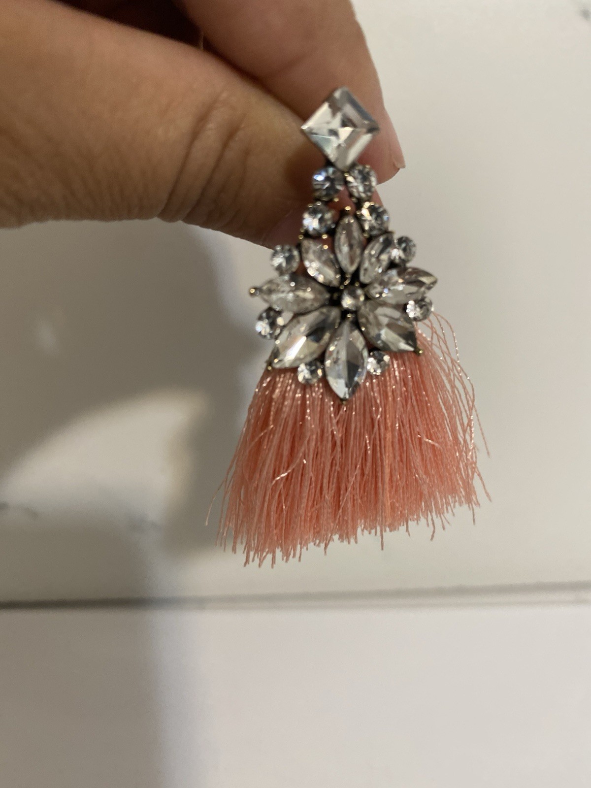 NEW Tassel Statement Earrings Dangle Drop Rhinestone Crystal Glamour