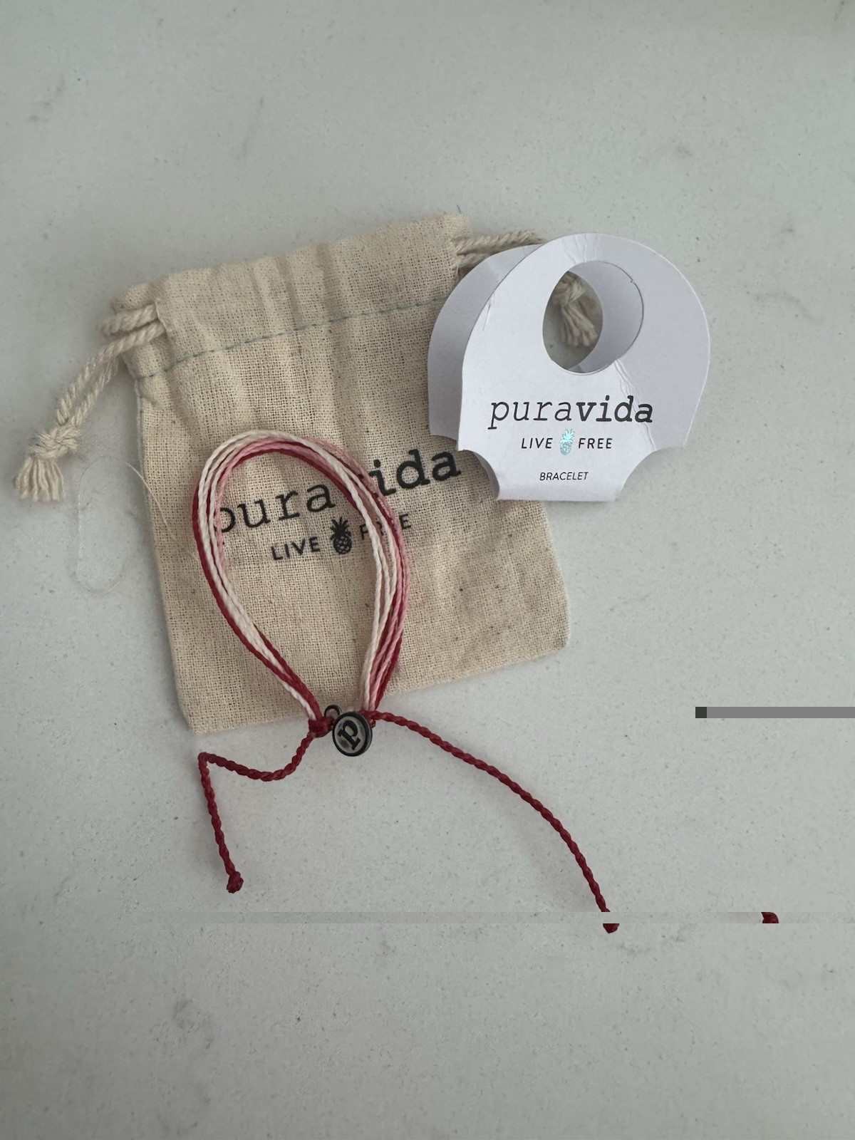 Pura Vida Solid Original Bracelet (Pink, Red, White)