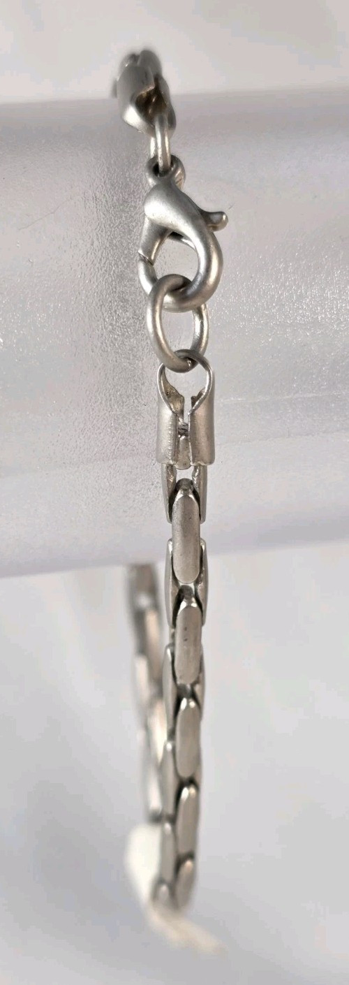Unisex bracelet, stainless steel, 8″ long, rice seed design (1)