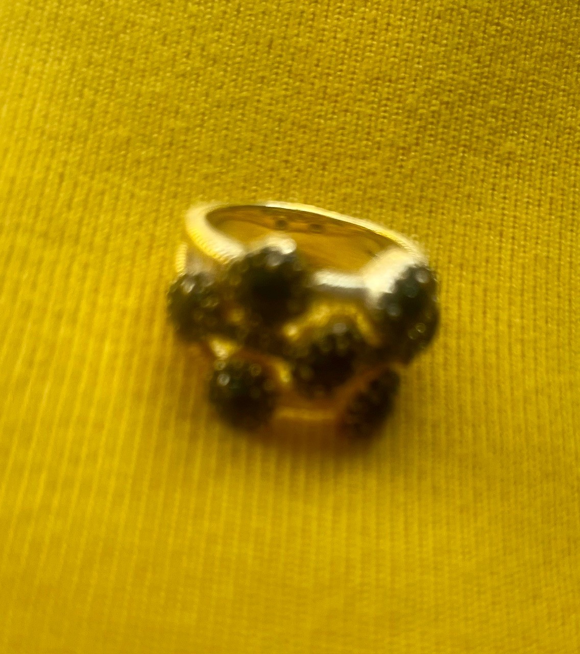Judith Ripka Sterling Silver with 14K Yellow Gold Clad Multi-Shape Onyx Ring