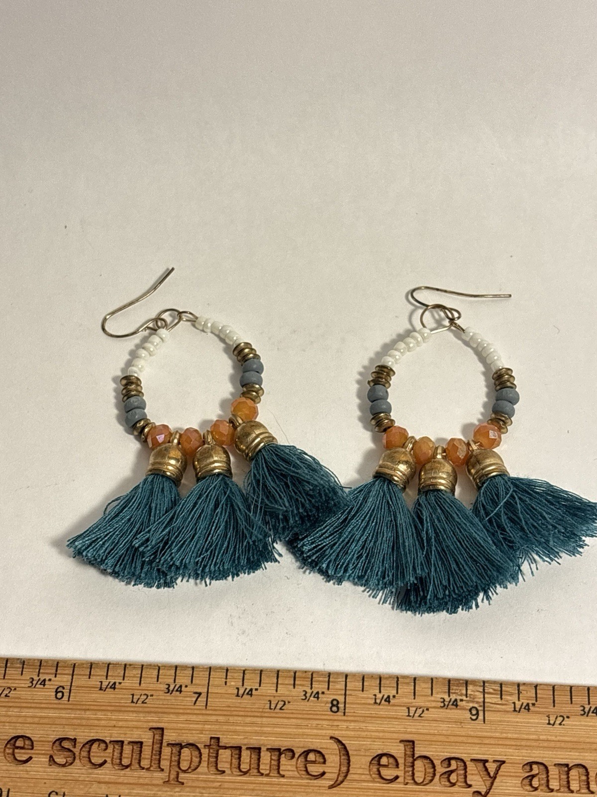 Bohemian Earrings Dream Catcher Earrings- Boho turquoise Tassel Stylish rare