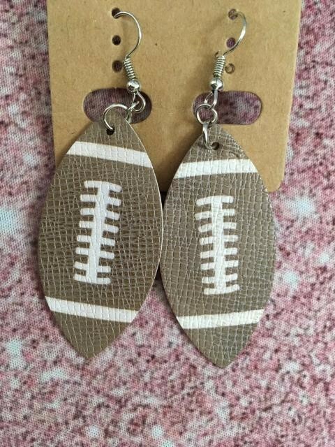 **CLEARANCE** PU Leather Football Earrings for Women Jewelry – Sports MOM