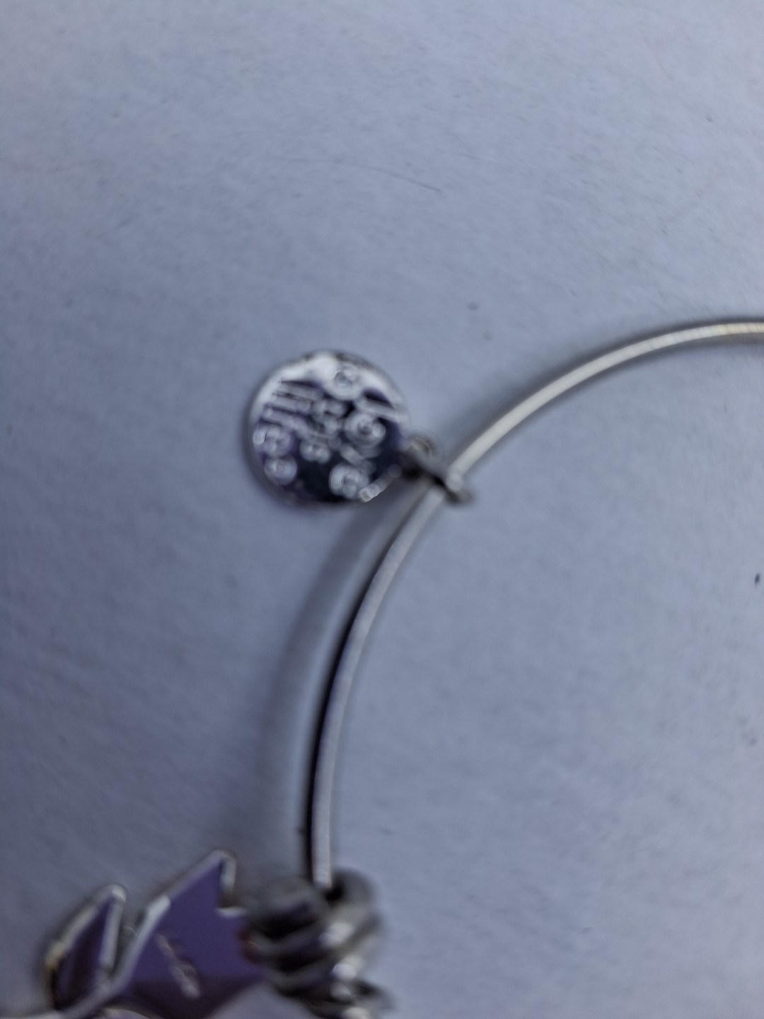 ‘Love This Life’ Two Toned Adjustable Charm Bangle