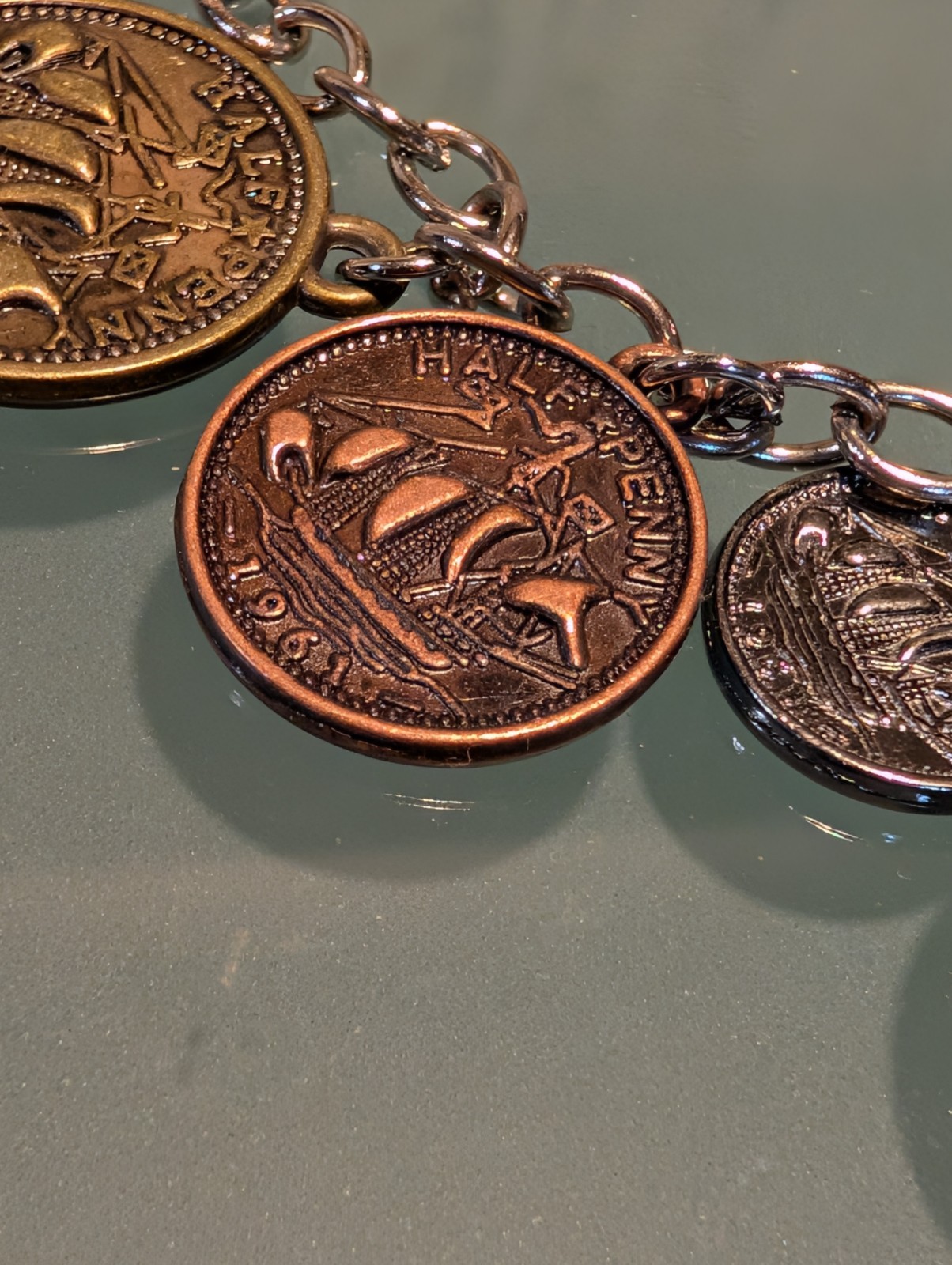 Coin Charm Bracelet Elizabeth II Australian Coins Various Sizes