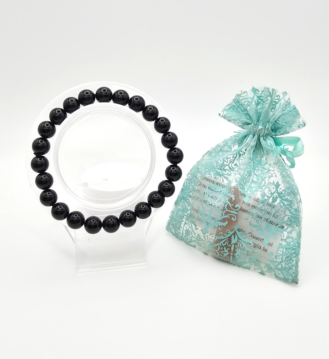 Pulsera Cuarzo Turmalina – Tourmaline Quartz Bracelet Aleja energias negativas