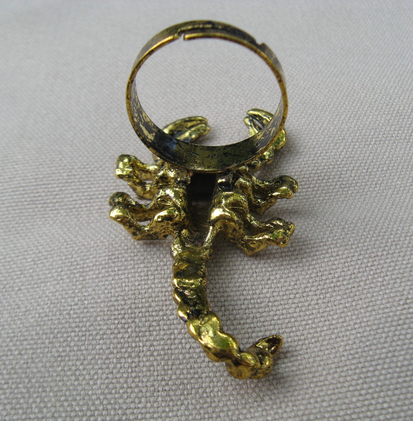Scarf apache tie slide western square dance scorpion NEW gold color country