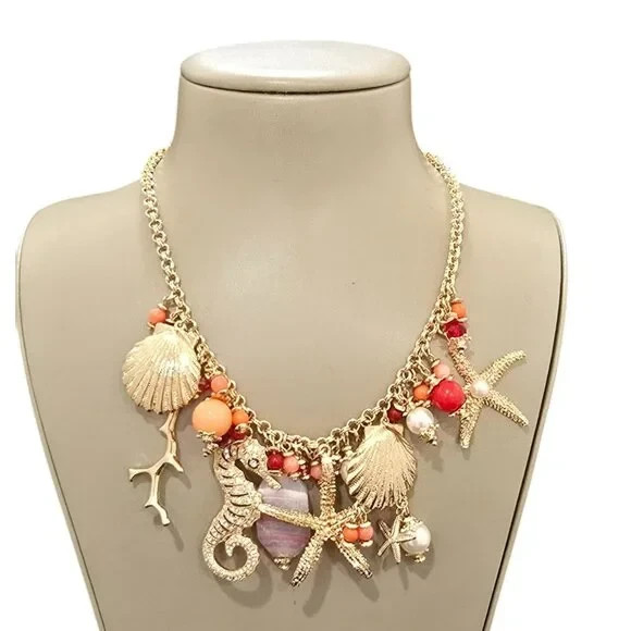 Tommy Bahama Women’s Chunky Melon Berry Sea Life Necklace NWT