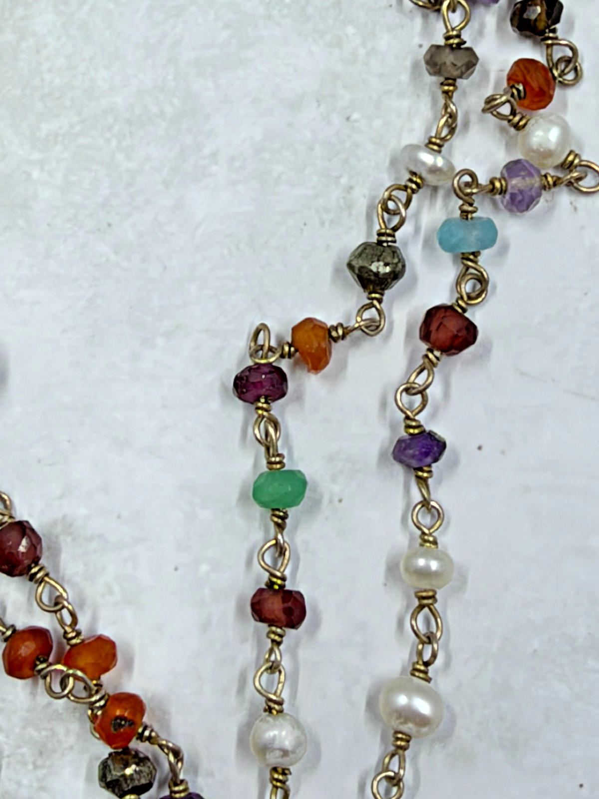 Silver Necklace Crystals on Chain Handcrafted Inlaid Turquoise Shakyamuni 3D