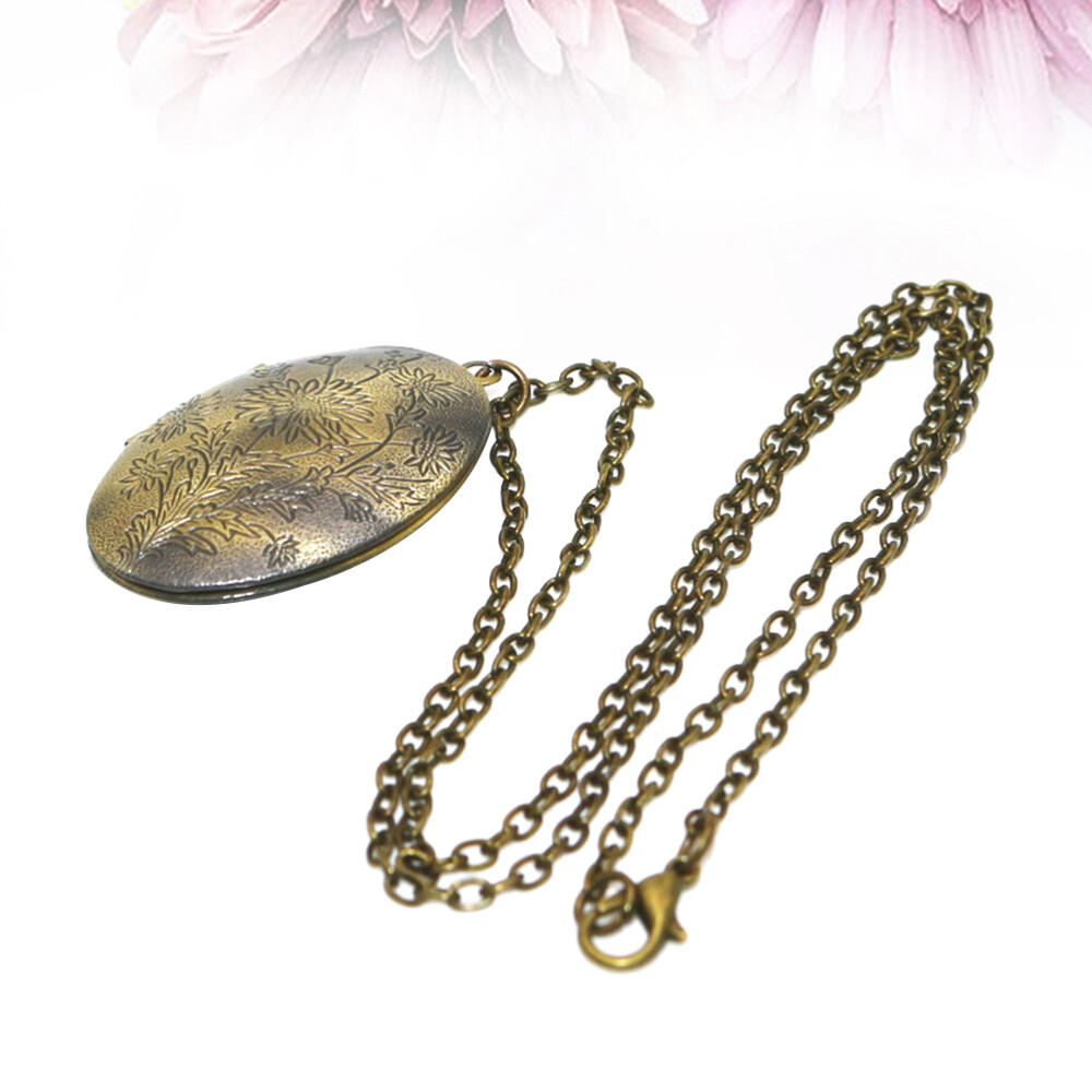 Vintage Locket Necklace Locket Pendant Necklace Picture Frame
