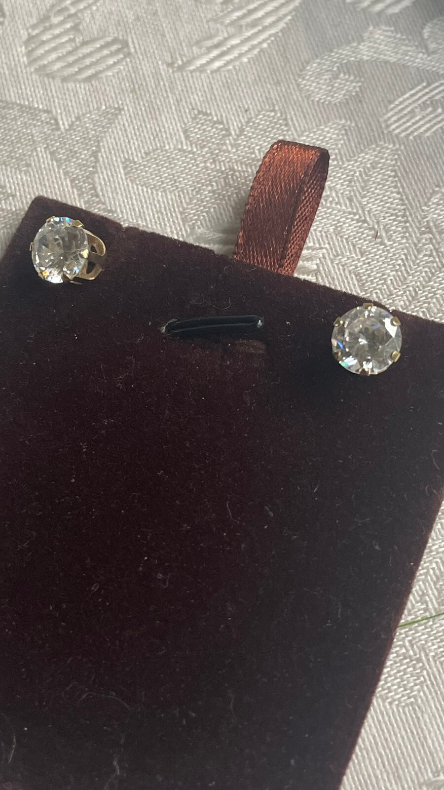 14K Solid Yellow Gold Large Round Solitaire 8.1mm Cubic Zirconia Stud Earrings